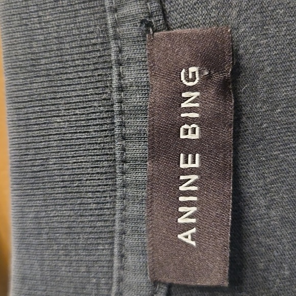 Anine Bing - Beth Mini Dress Letterman in Washed Black Size Small (oversized) - Picture 6 of 9